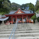 鹿児島県南九州市の知覧町に鎮座する豊玉姫神社の水からくりと御朱印。