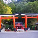 珍しい並列鳥居の川南諏訪神社で御朱印を頂く。