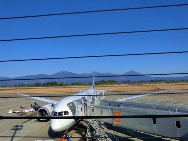 鹿児島空港の展望デッキから眺めです